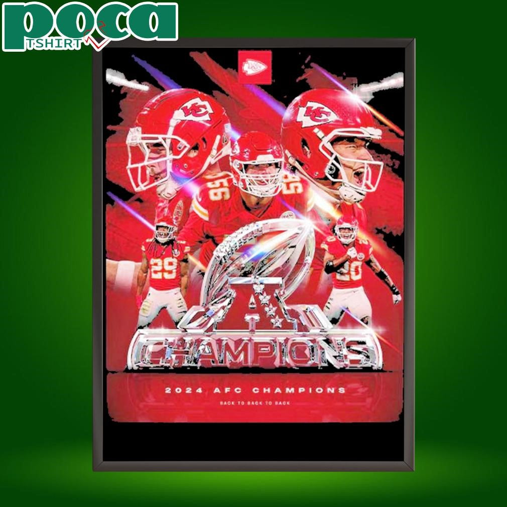 Kansas City Chiefs Back To Back To Back 2024 AFC Champions Three Years Running Unisex T-Shirt