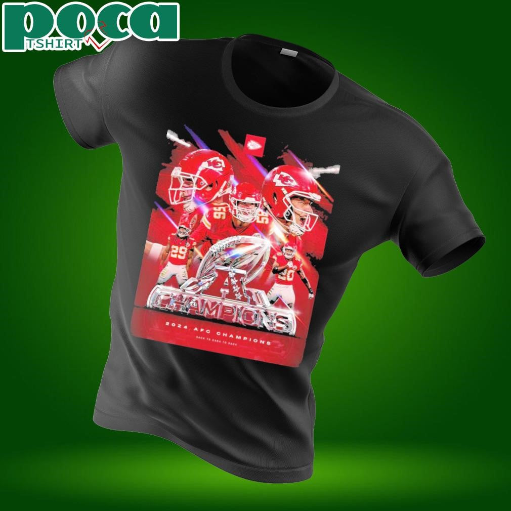 Kansas City Chiefs Back To Back To Back 2024 AFC Champions Three Years Running Unisex T-Shirt