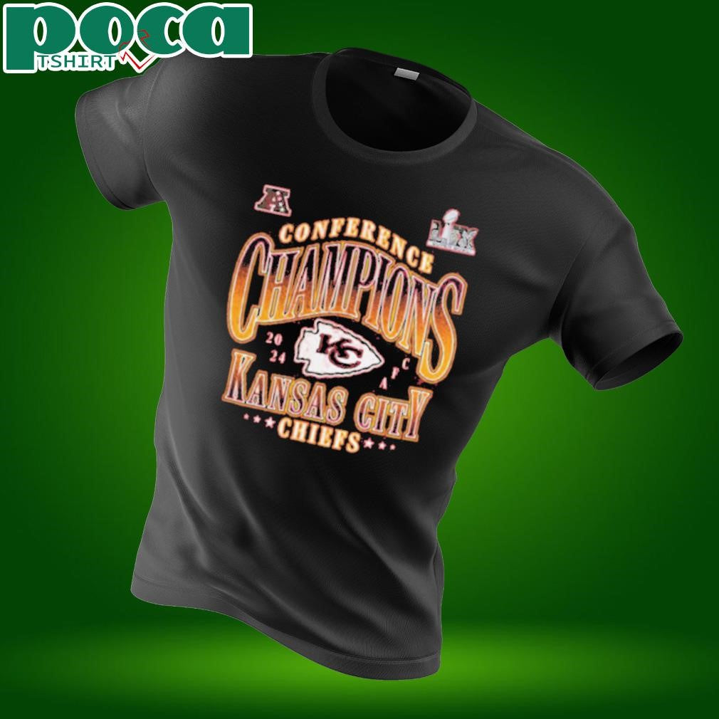 Kansas City Chiefs Fanatics 2024 AFC Conference Champions Right Side Draw Logo Unisex T Shirt