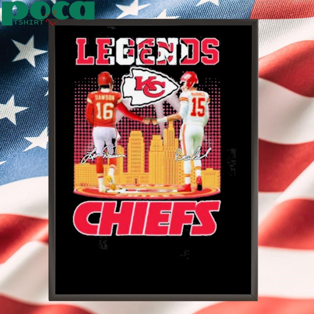 Kansas City Chiefs Legends Dawson And Mahomes T Shirt