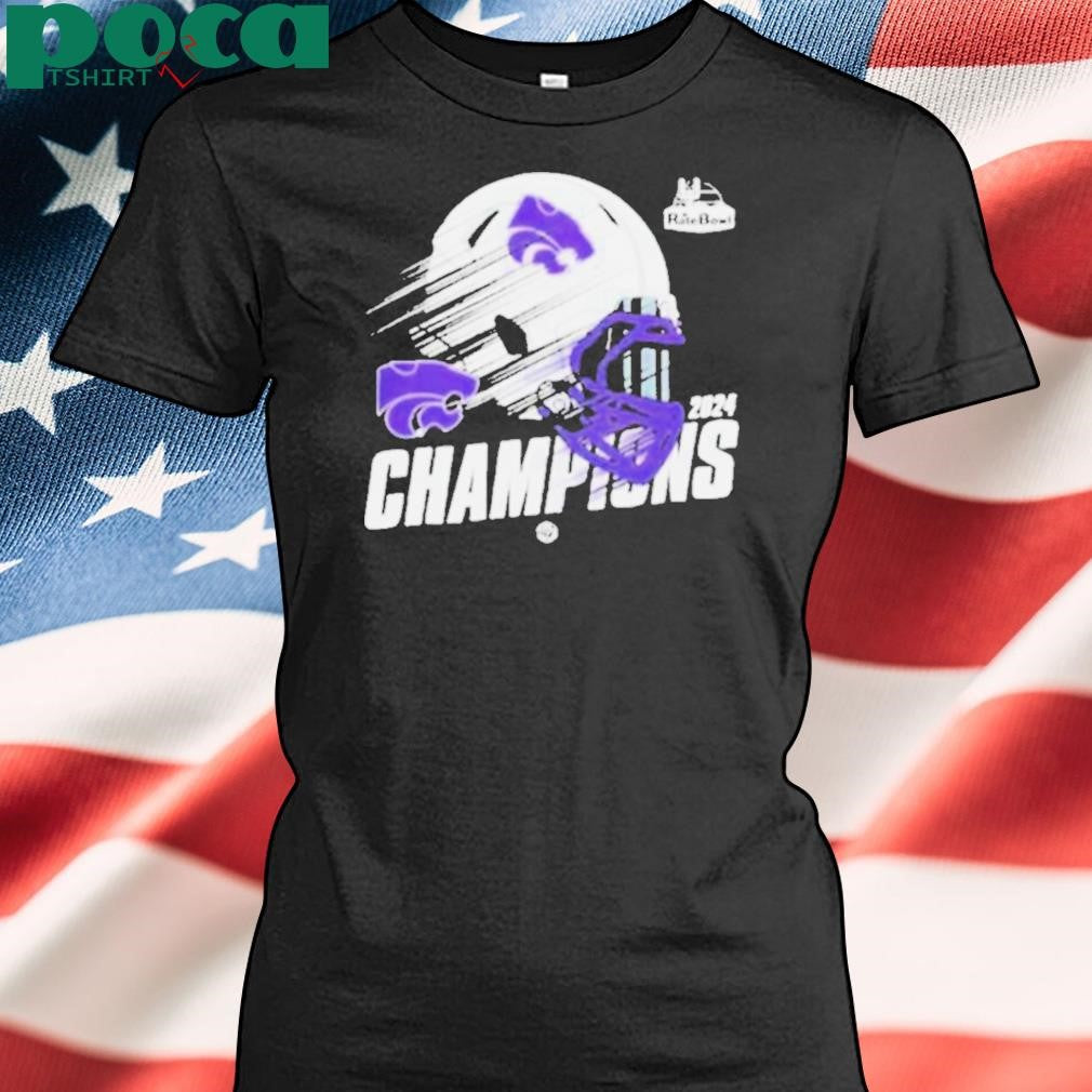 Kansas State Wildcats Rate Bowl Game Champions 2024 Helmet Logo NCAAF Bowl Games 2024 2025 shirt