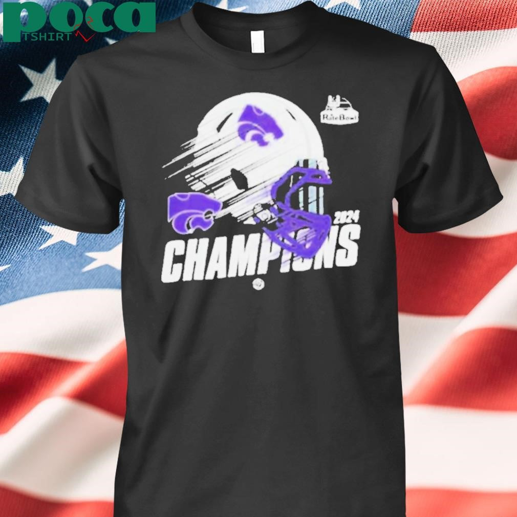 Kansas State Wildcats Rate Bowl Game Champions 2024 Helmet Logo NCAAF Bowl Games 2024 2025 shirt