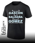Karla Sofía Gascón Zoe Saldaña and Selena Gomez shirt
