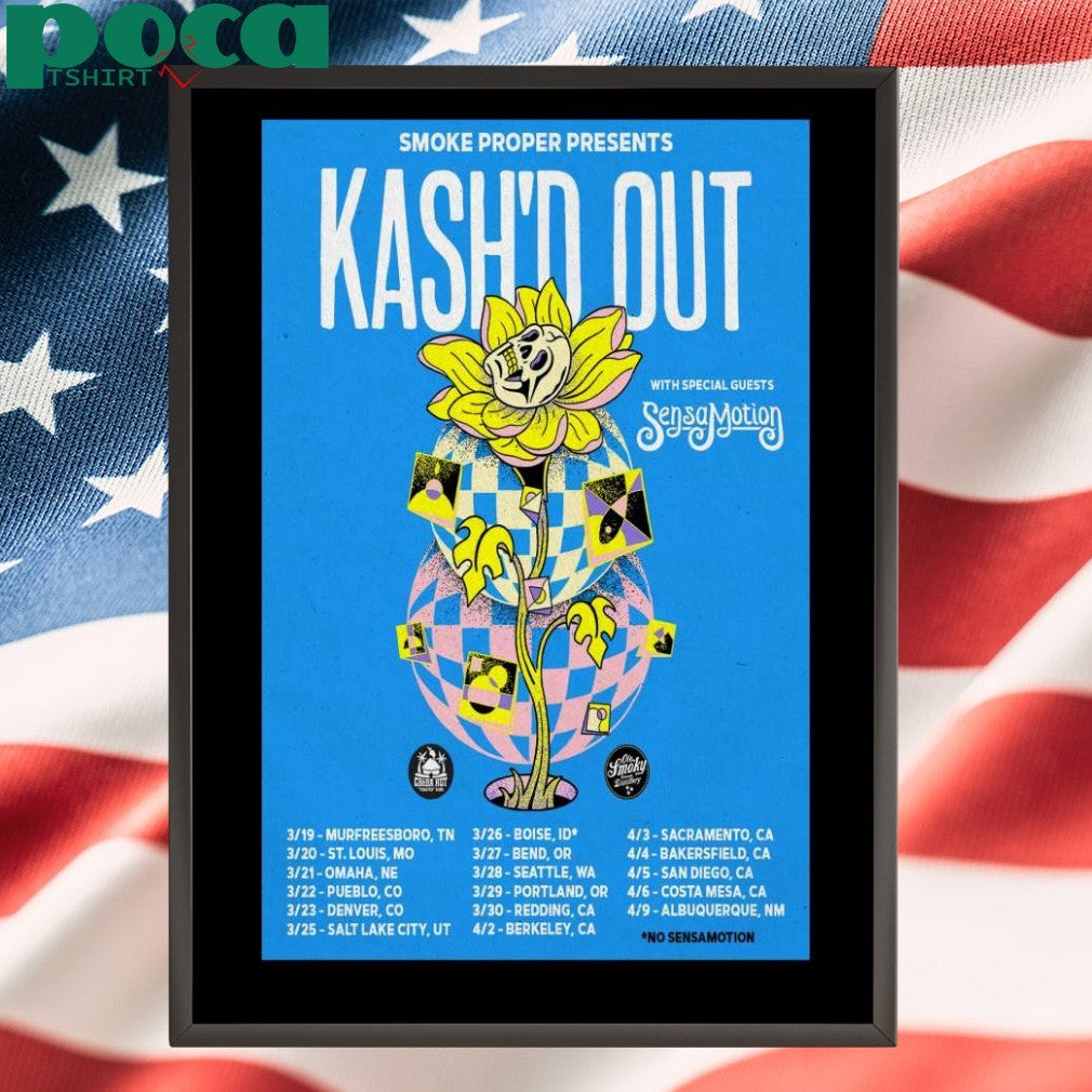 Kash’d Out March & April Tour 2025 Poster T-Shirt
