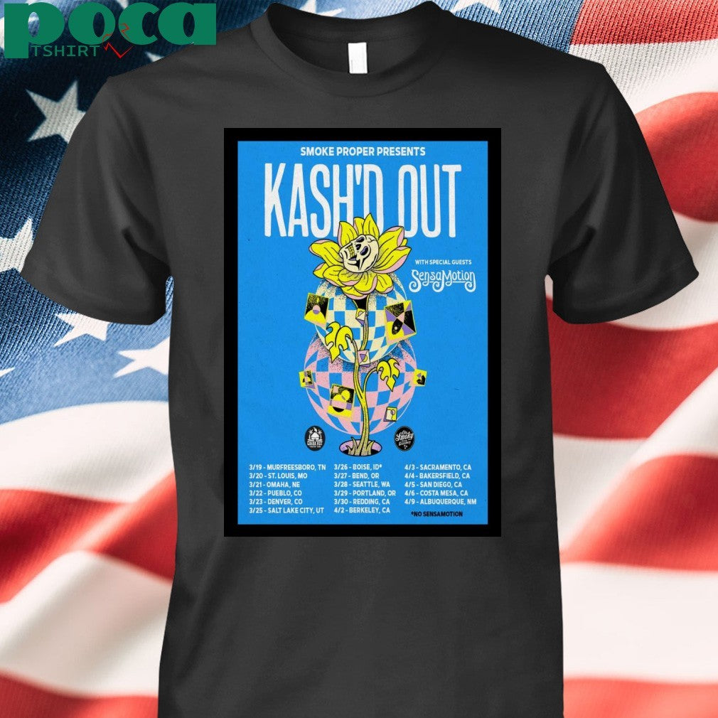 Kash’d Out March & April Tour 2025 Poster T-Shirt