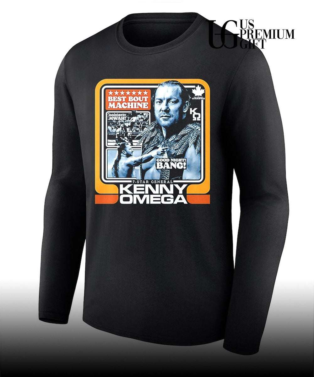 Kenny Omega AEW Wrestling Best Bout Machine 7-Star General Goodbye Mwah Bang shirt