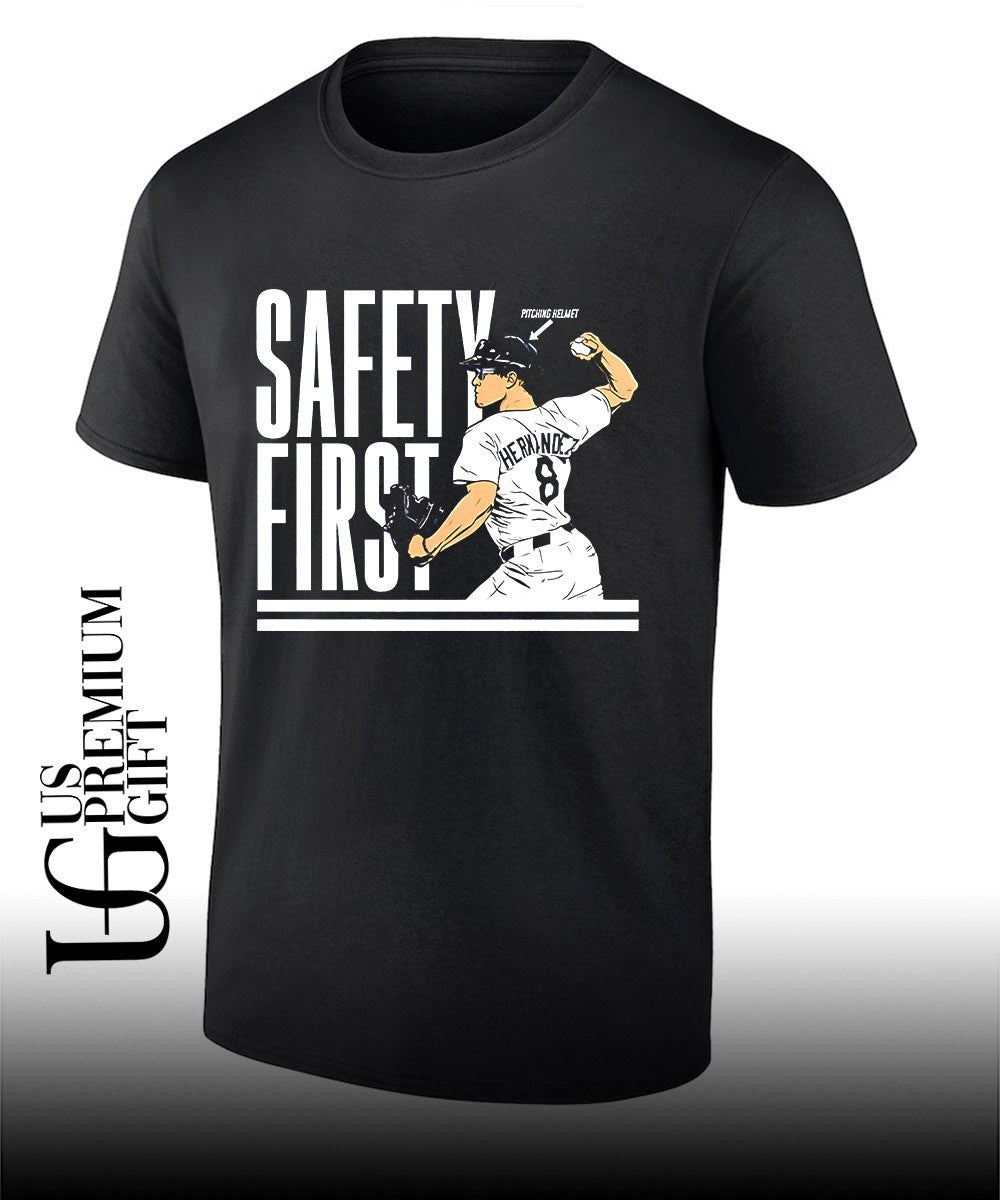 Kike Hernandez Safety First Los Angeles Dodgers baseball shirt