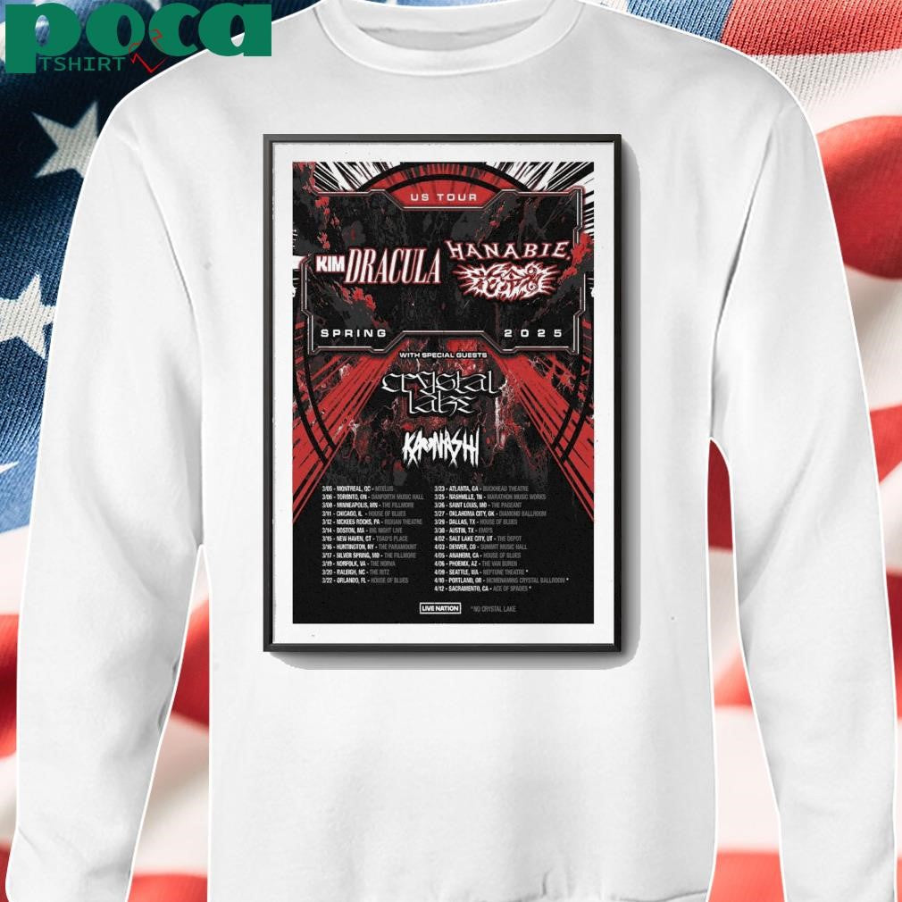 Kim Dracula And Hanabie US Tour Spring 2025 Poster shirt