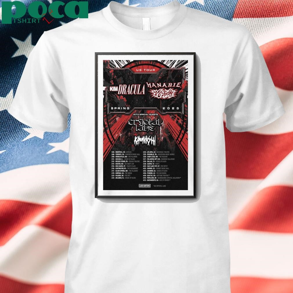 Kim Dracula And Hanabie US Tour Spring 2025 Poster shirt