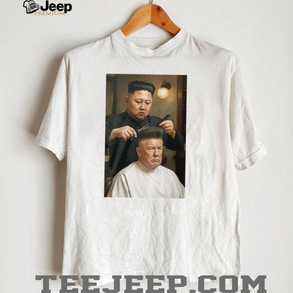 Kim Jong Un Cutting Donald Trumps Hair EU shirt