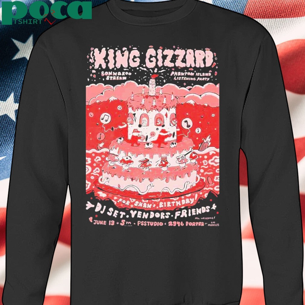 King Gizzard Bonnaroo Stream Album Listening Party June 13 2025 At Psstudio In Los Angeles Merchandise shirt