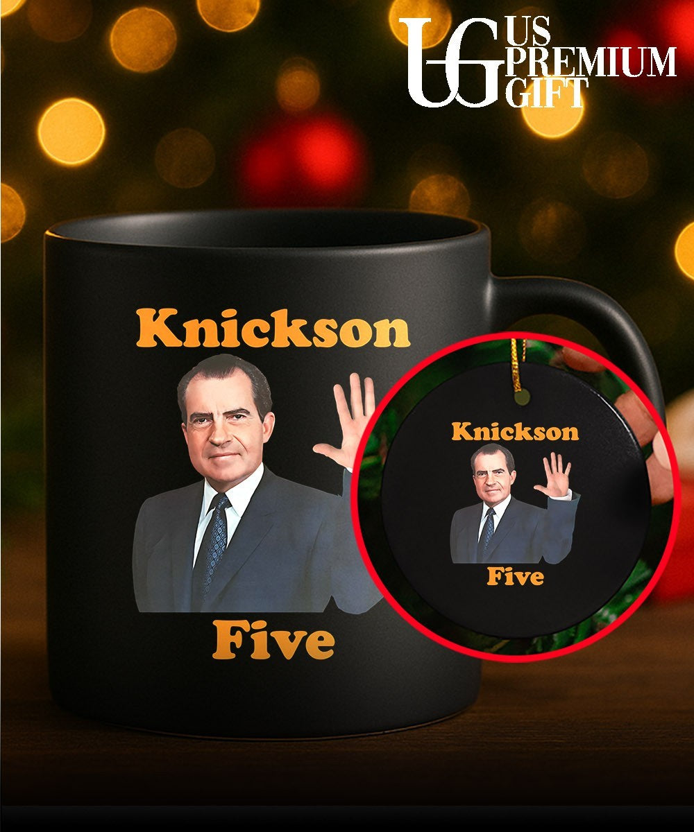 Knickson Five Richard Nixon x NBA funny T-shirt