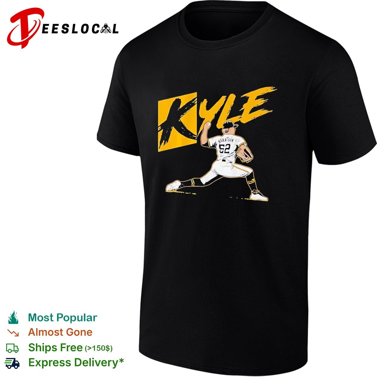 Kyle Harrison San Francisco Giants 52 pitching motion shirt