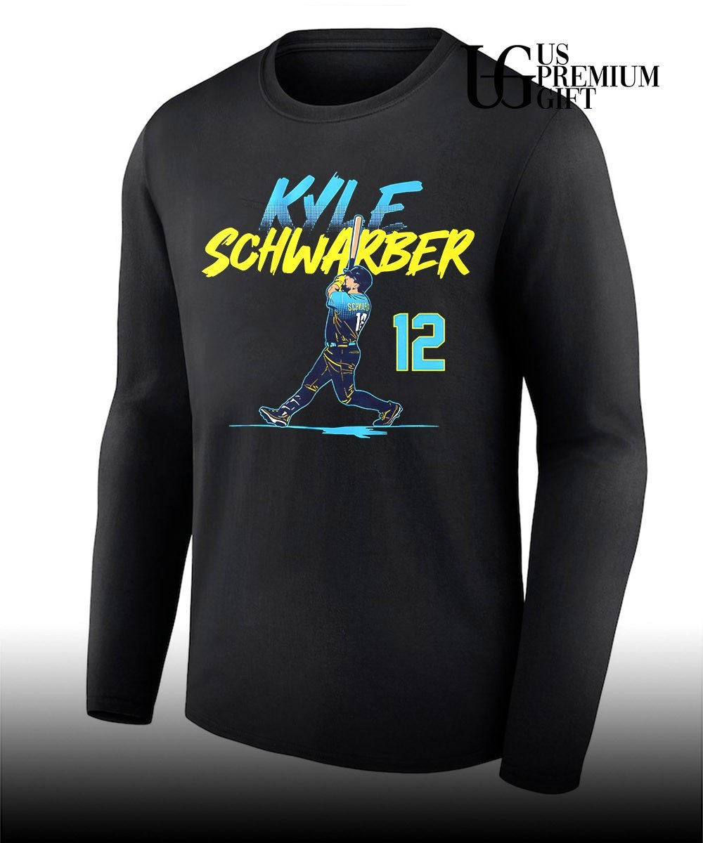 Kyle Schwarber Philadelphia Phillies swinging bat baseball 2026 MLB graphic shirt
