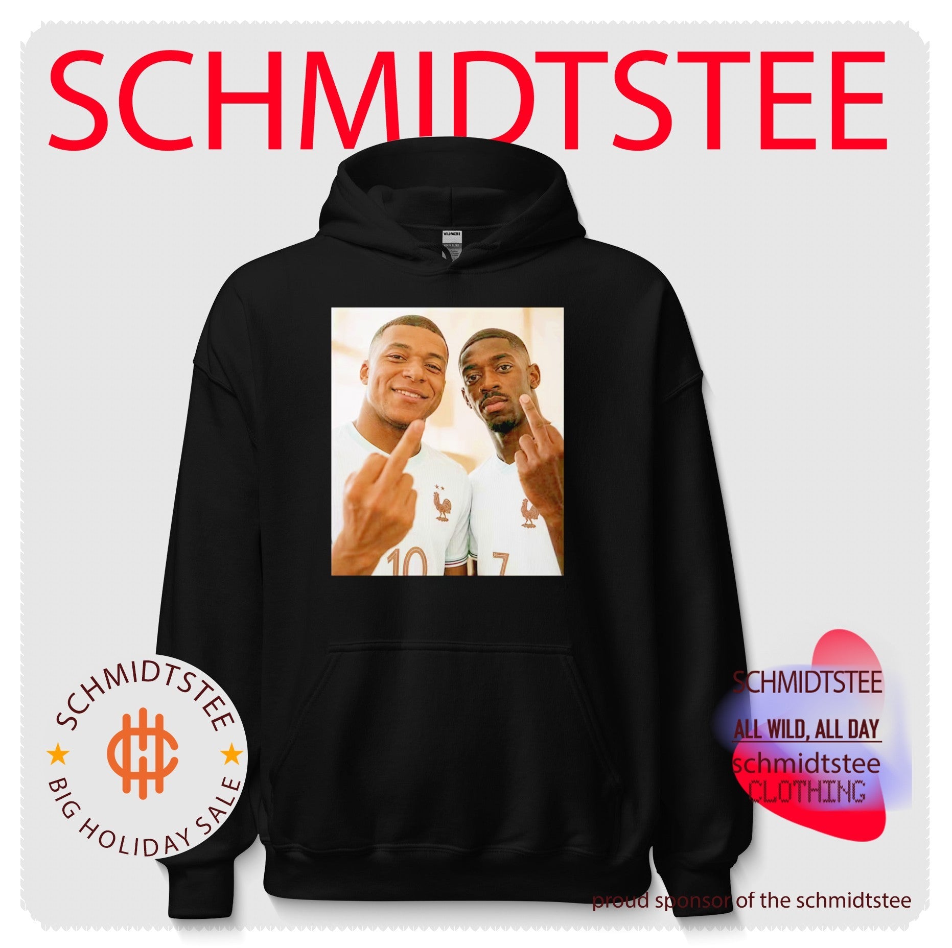 Kylian Mbappé and Ousmane Dembélé France National Team Middle Finger shirt