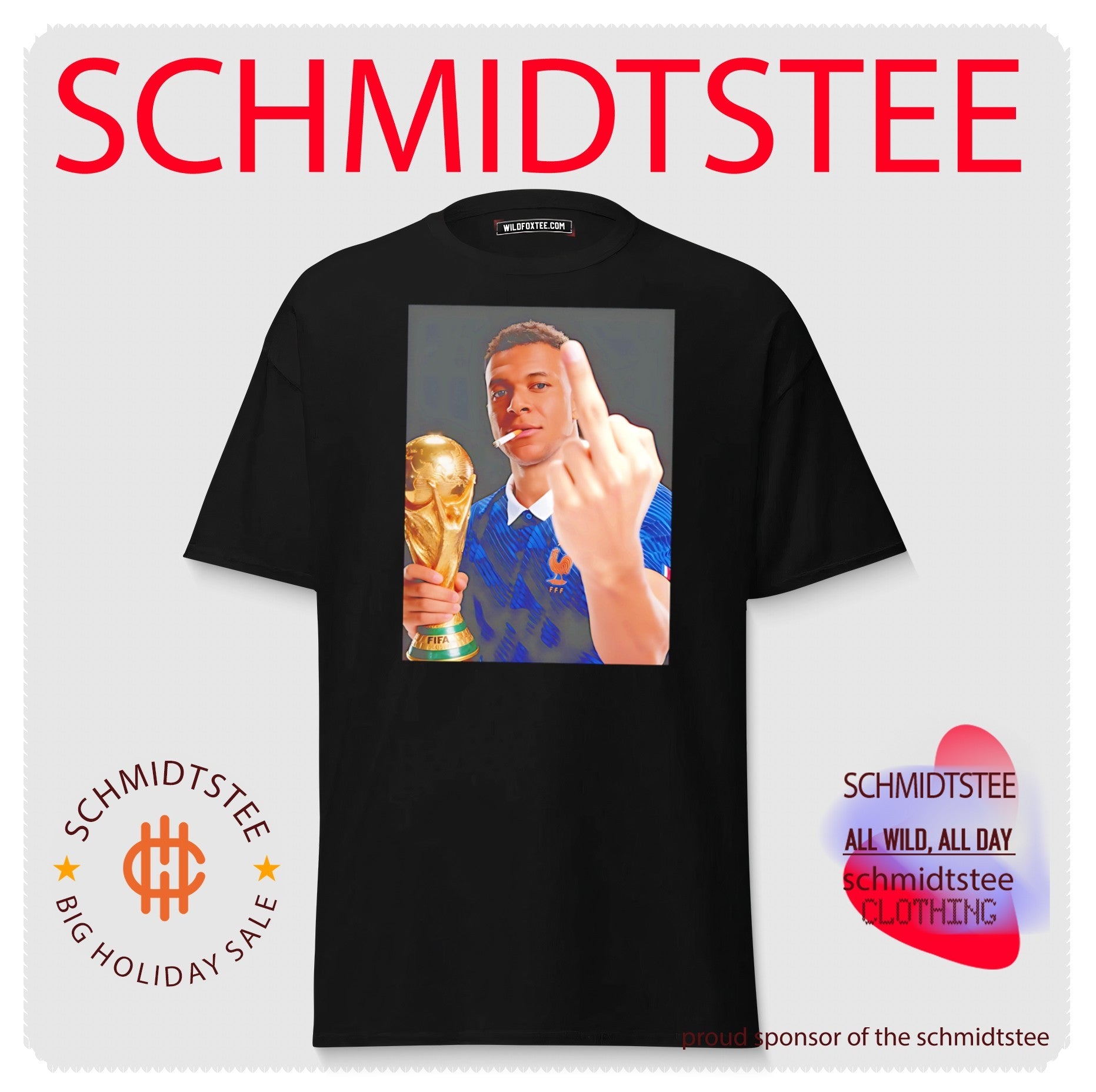 Kylian Mbappe smoking middle finger 2026 World Cup shirt