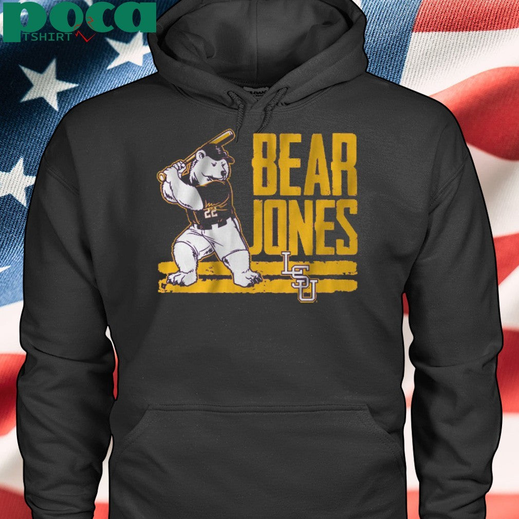 LSU Baseball Jared Jones Bear T-shirt