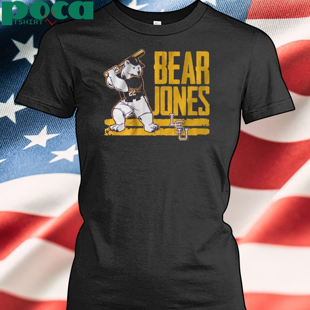 LSU Baseball Jared Jones Bear T-shirt