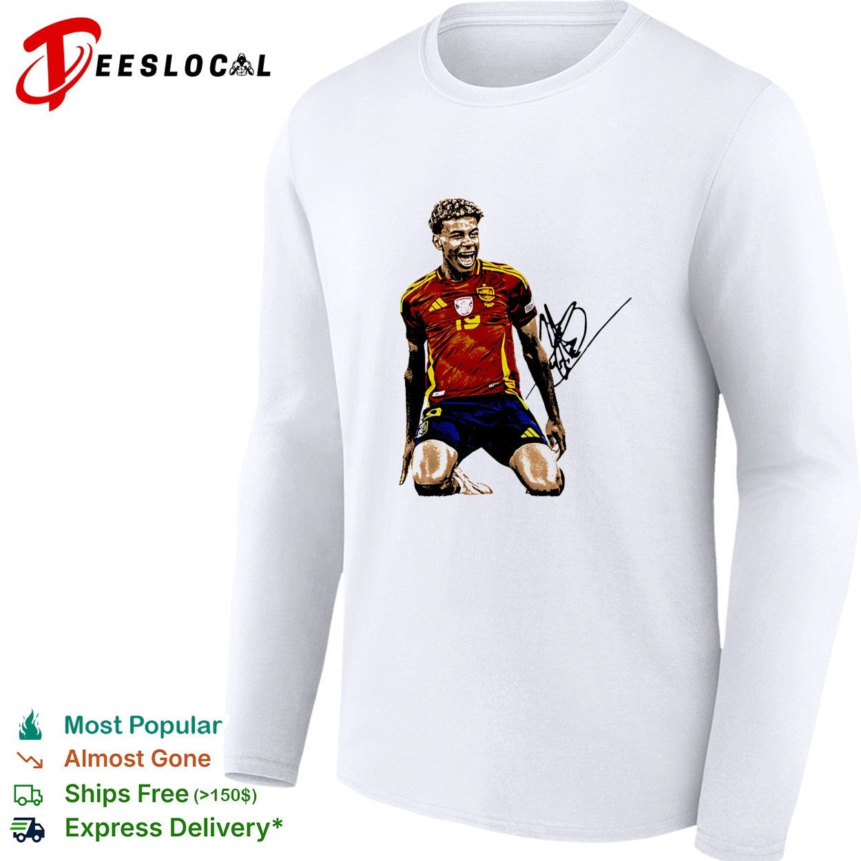 Lamine Yamal Spain signature shirt
