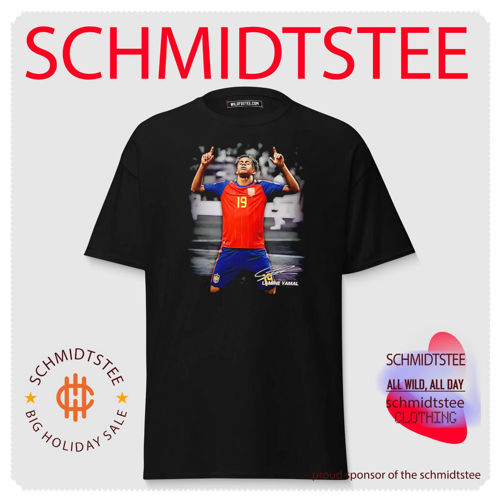 Lamine Yamal posing signature shirt