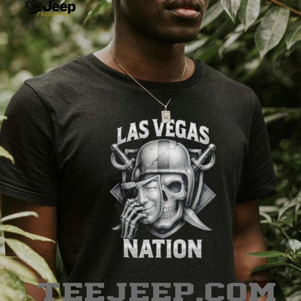 Las Vegas Nation Raiders Skull Helmet and Sword shirt