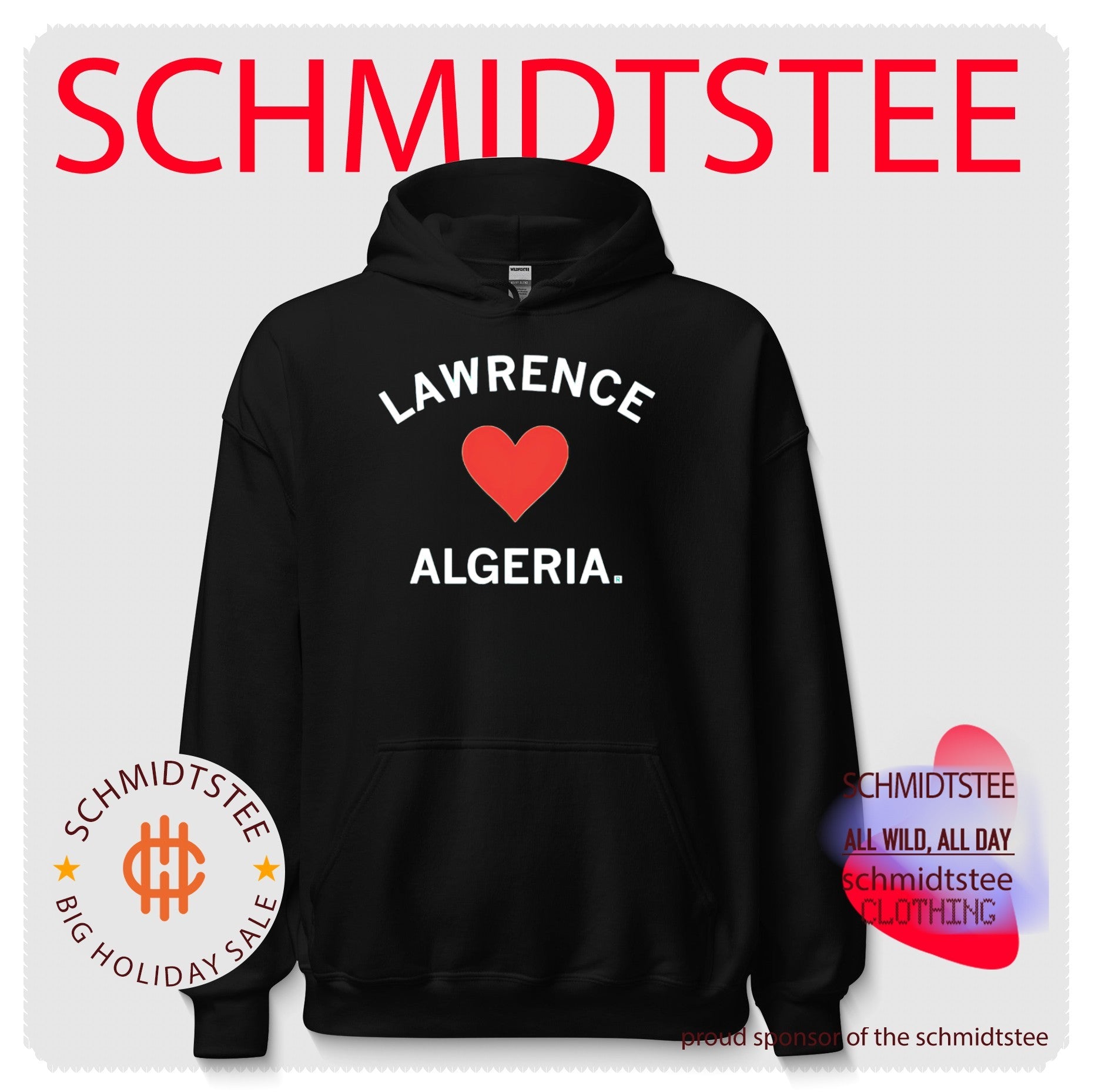Lawrence Kansas Loves Algeria Heart City Pride shirt