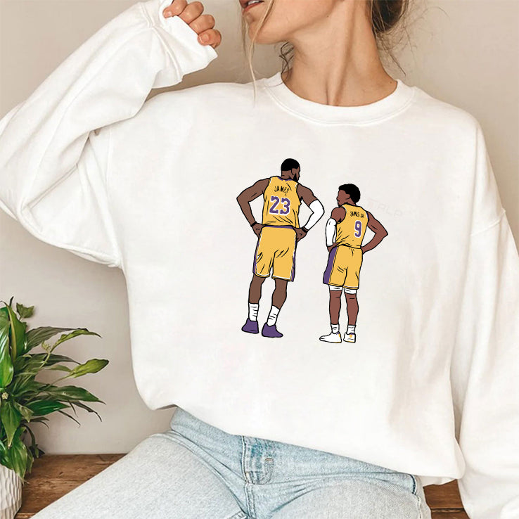 Lebron And Bronny James Los Angeles Lakers T Shirt