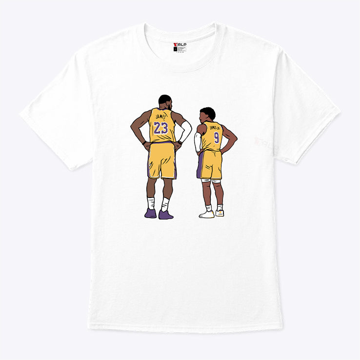 Lebron And Bronny James Los Angeles Lakers T Shirt