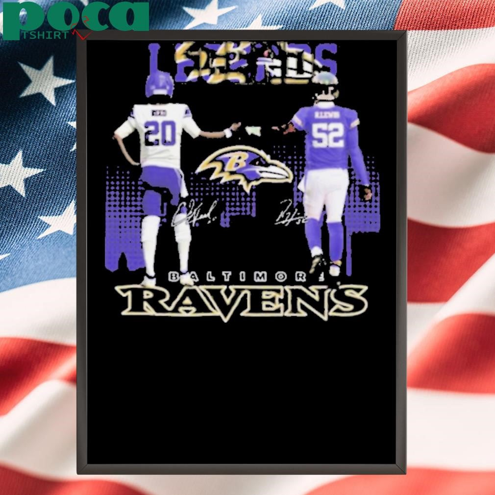 Legends Baltimore Ravens Reed And Lewis Signatures 2025 Shirt