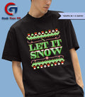 Let it snow lines ugly Christmas shirt