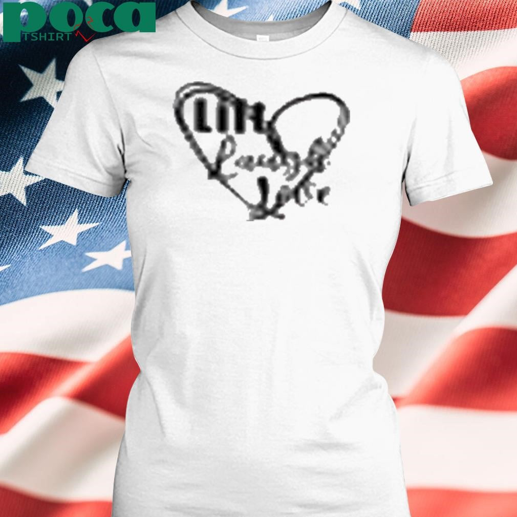 Lift Laugh Love Dark Mode Scribble Heart Shirt