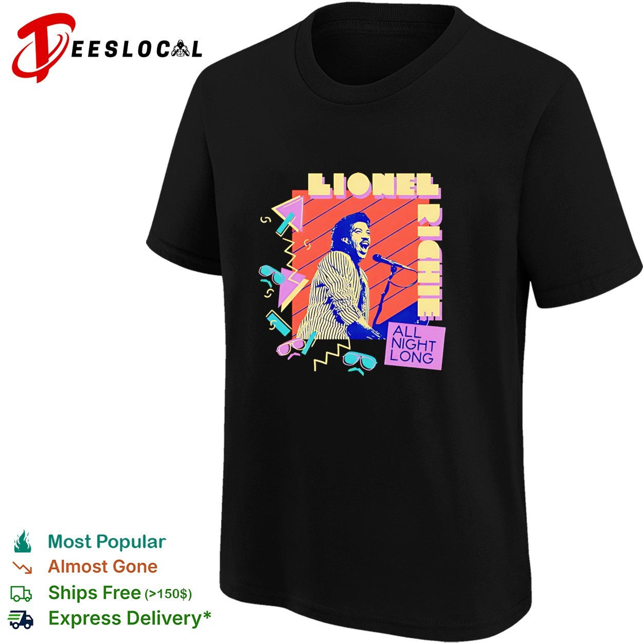 Lionel Richie all night long retro shirt