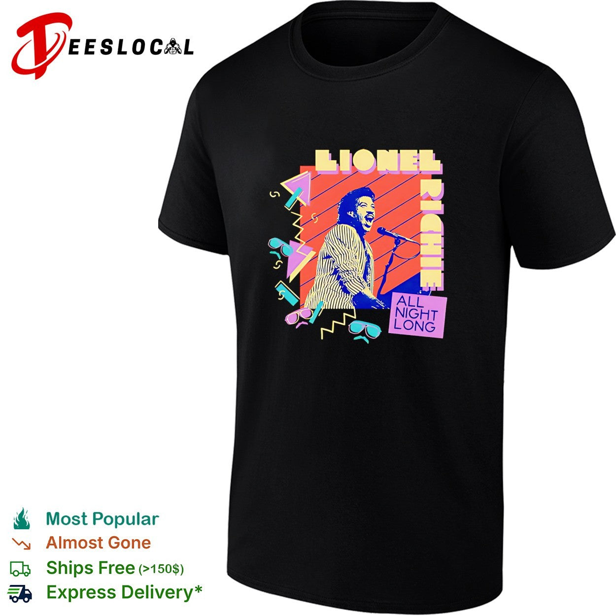 Lionel Richie all night long retro shirt