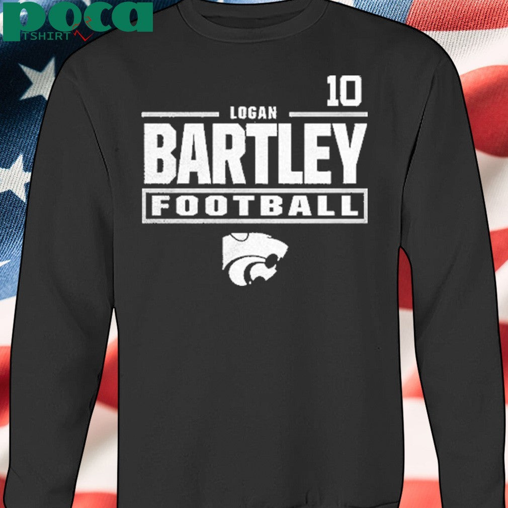 Logan Bartley Kansas State Wildcats Nil Stacked Box Player Special Shirt