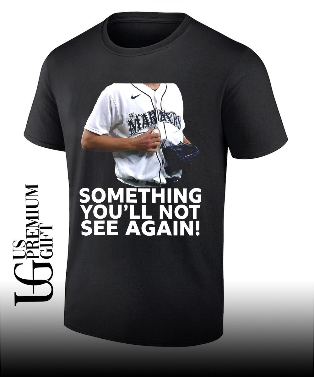 Logan Gilbert Catches Ball In His Seattle Mariners baseball shirt