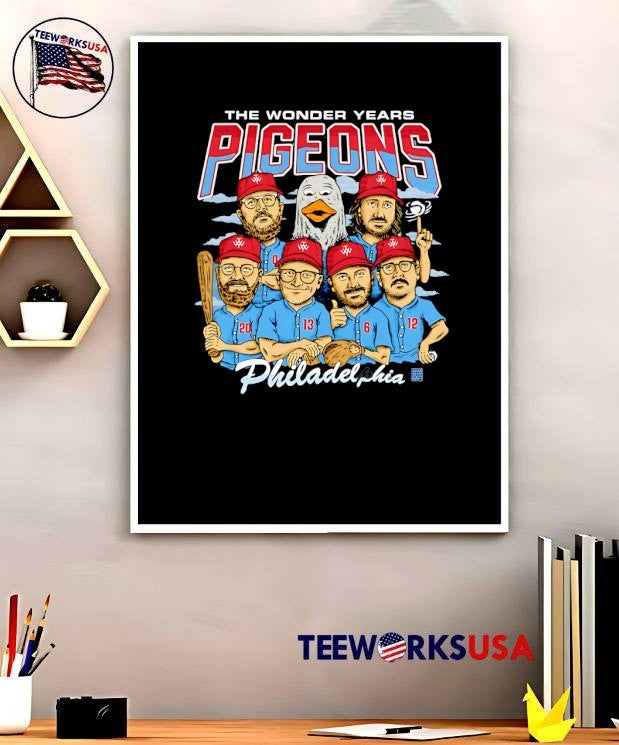 Lone Light Place To Go The Wonder Years Pigeons Philadelphia Baseball T-Shirt
