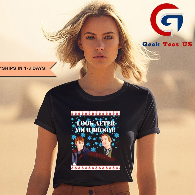 Look After Your Broom ugly Christmas shirt