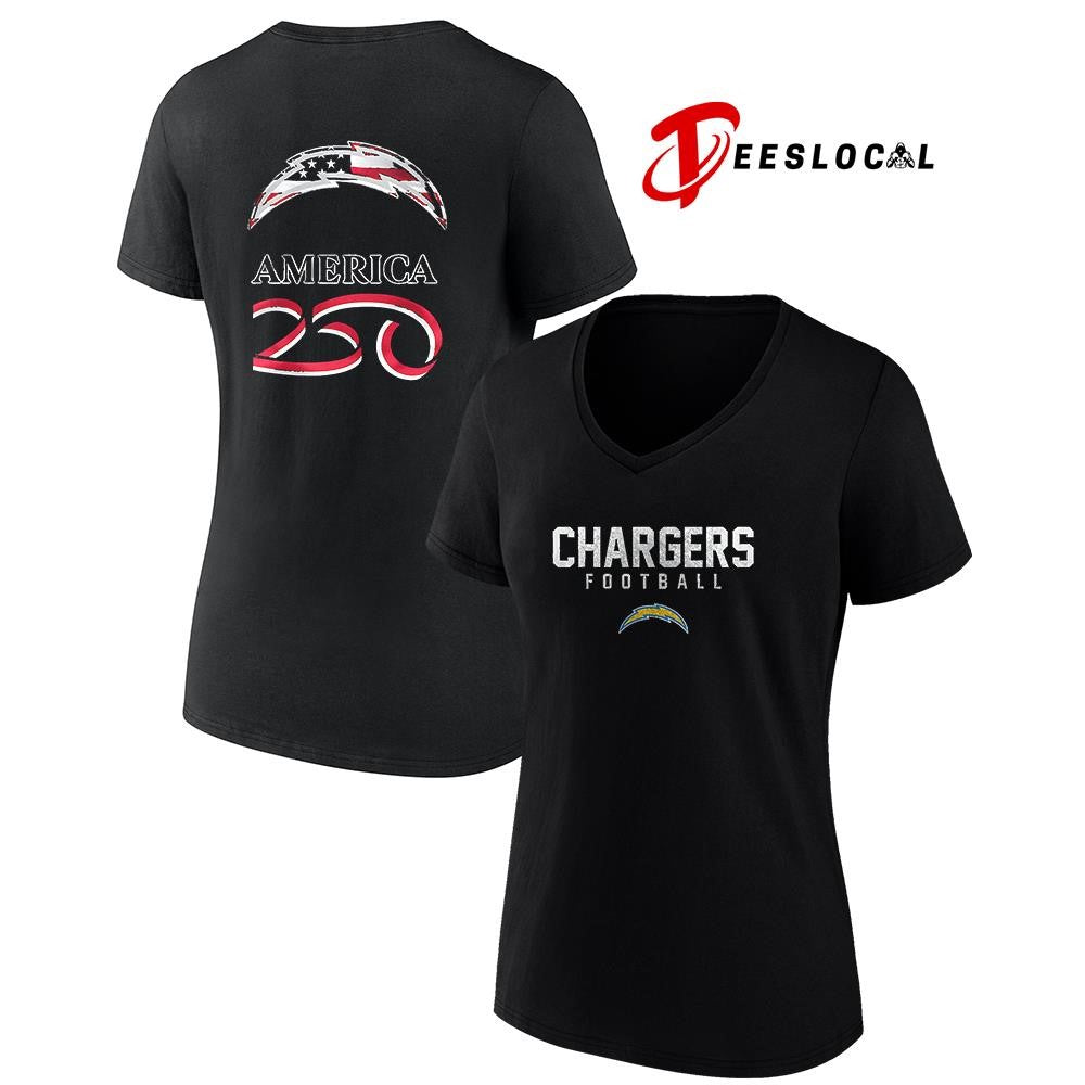 Los Angeles Chargers x 250 years of America camo shirt