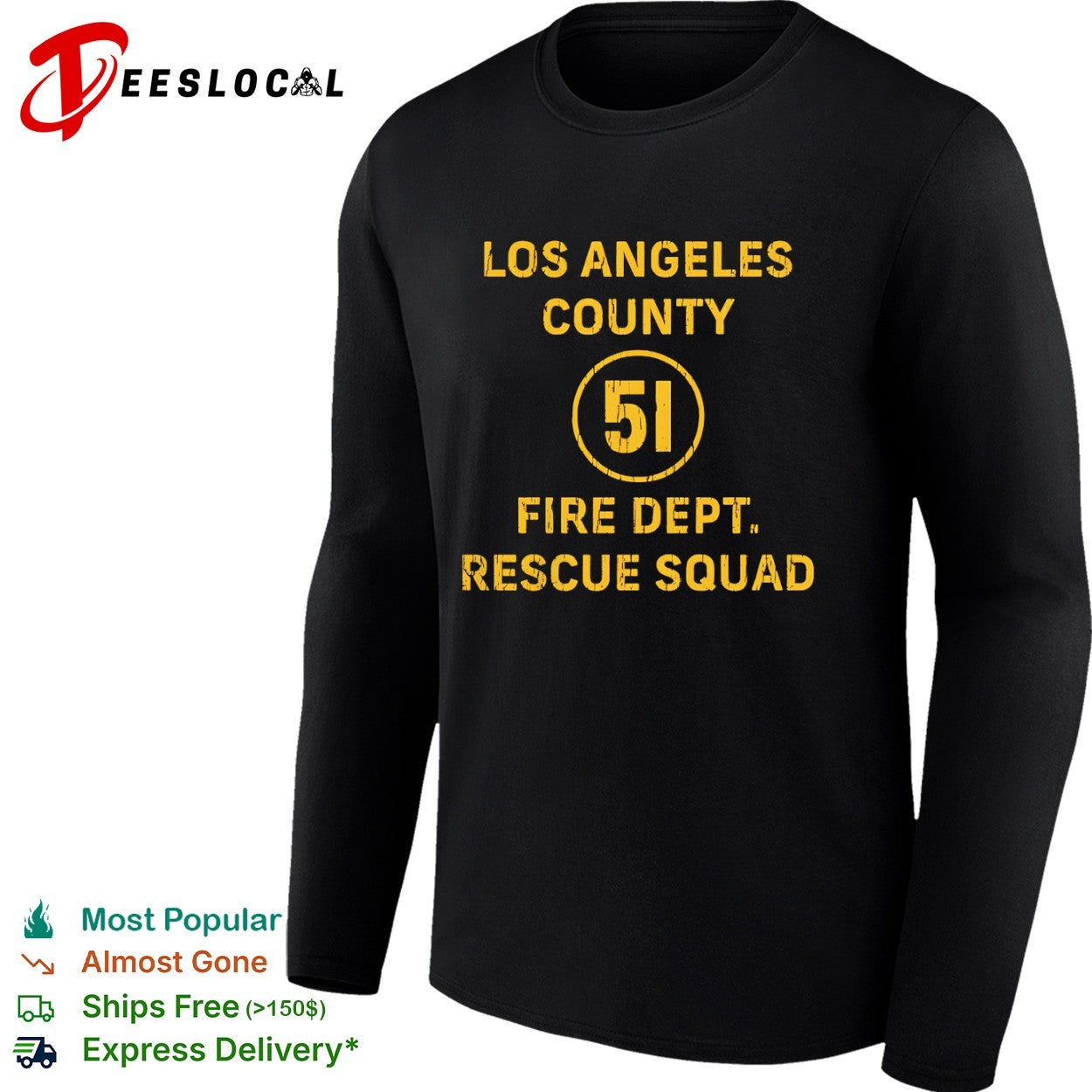 Los Angeles County Fire Dept 51 Rescue Squad shirt