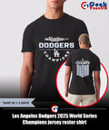 Los Angeles Dodgers 2025 World Series Champions jersey roster shirt