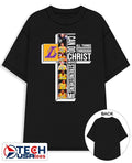 Los Angeles Lakers Basketball players cross I can do all things through Christ who strengthens me shirt