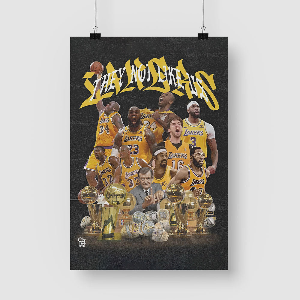 Los Angeles Lakers They Not Like Us Poster