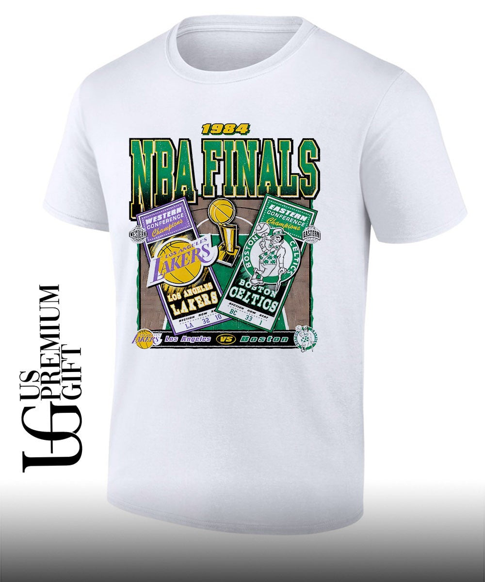 Los Angeles Lakers vs Boston Celtics 1984 NBA Finals dueling vintage shirt