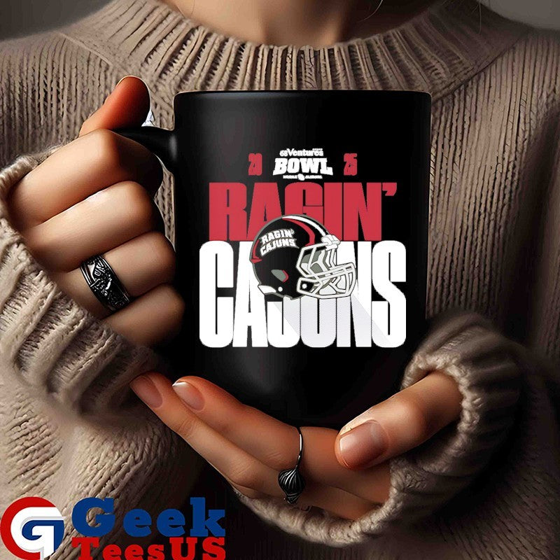 Louisiana Ragin’ Cajuns 2025 68 Ventures Bowl helmet shirt