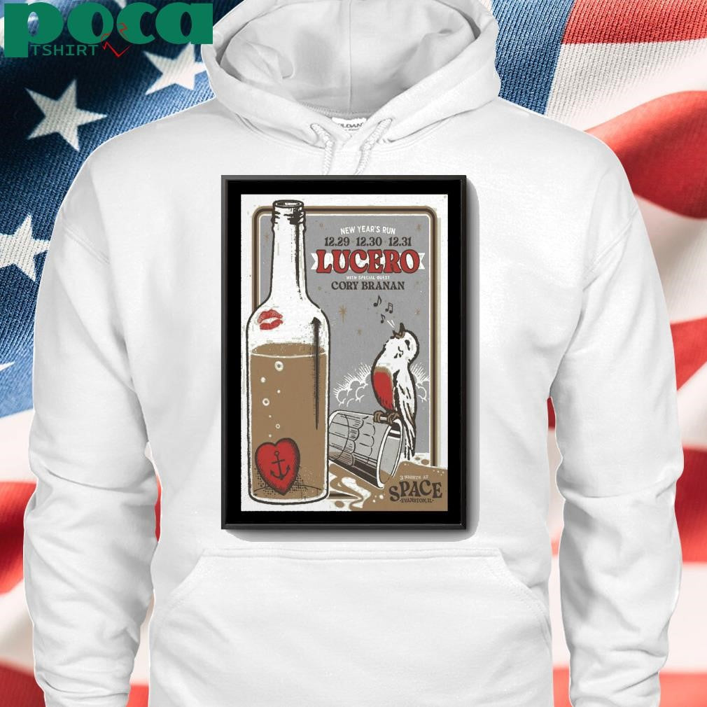 Lucero New Year’s Run December 29-31 2024 Evanston IL Poster shirt