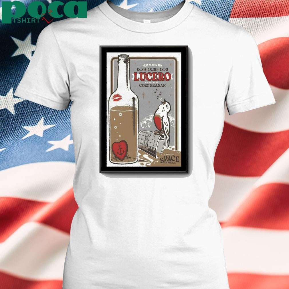 Lucero New Year’s Run December 29-31 2024 Evanston IL Poster shirt