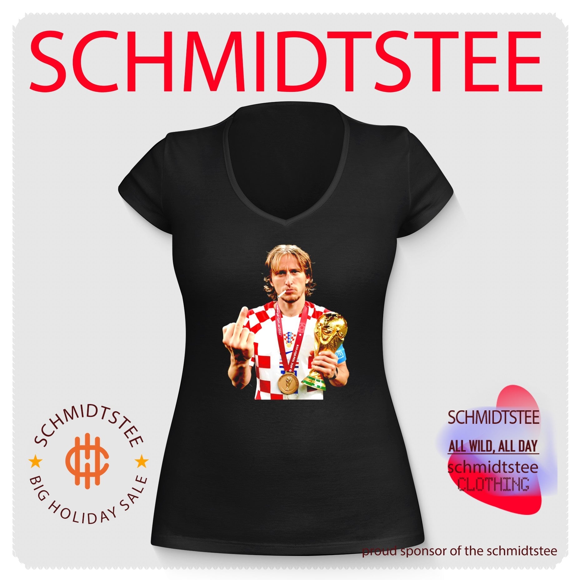 Luka Modrić Croatia World Cup Champion Soccer Legend Middle Finger shirt