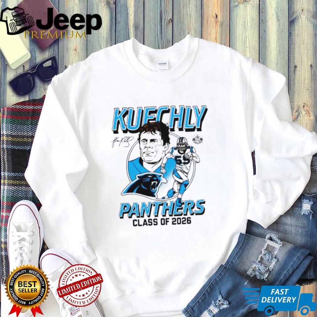 Luke Kuechly Panthers Class of 2026 Hall of Famers signature shirt