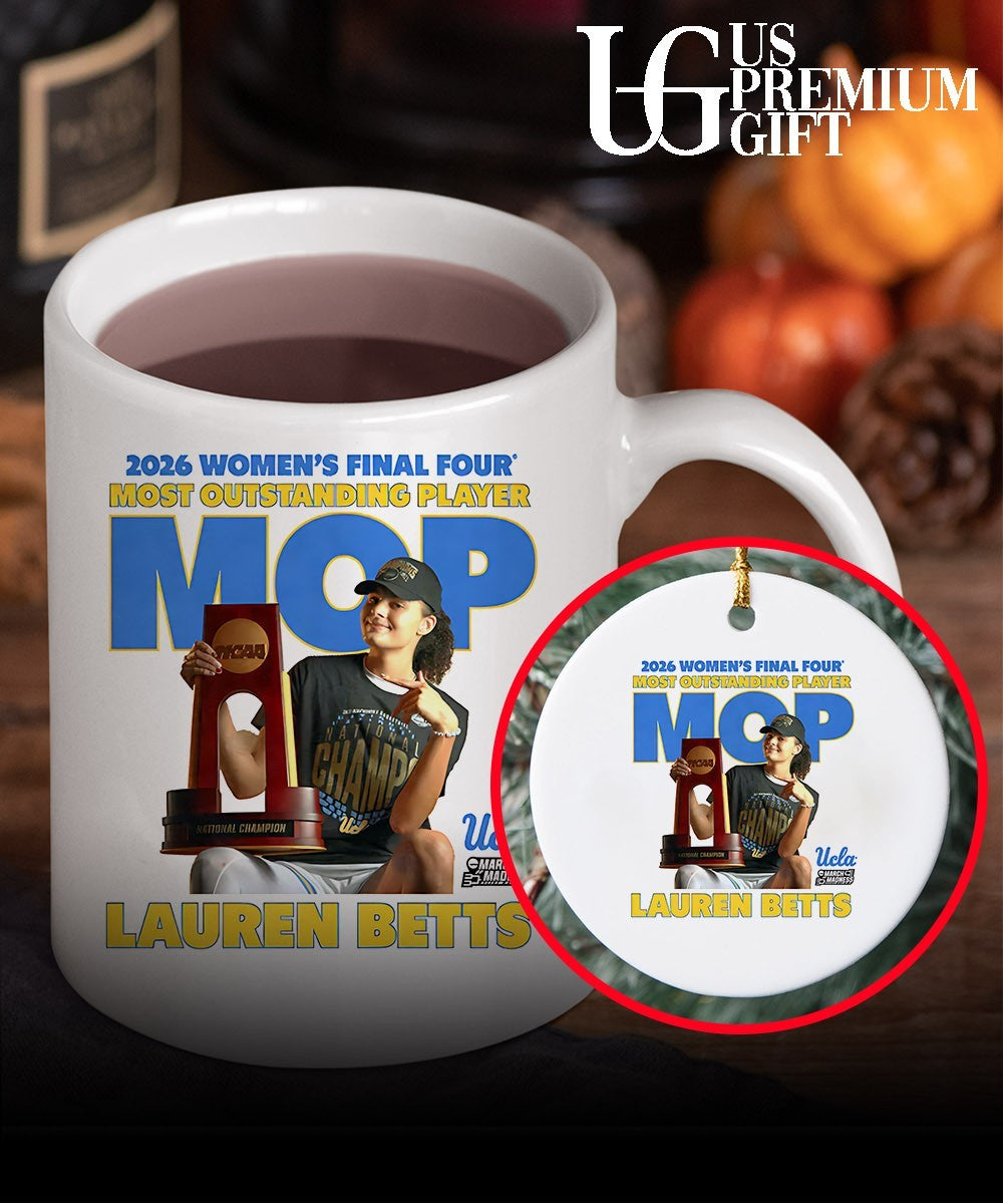 MOP Lauren Betts UCLA Bruins 2026 Women’s Final Four Most Outstanding Player trophy shirt