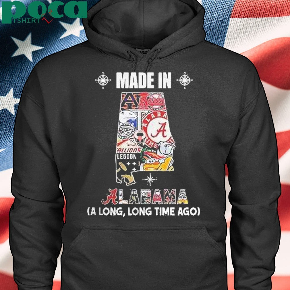 Made In Alabama Sports Team A Long Long Time Ago Map Logo Shirt